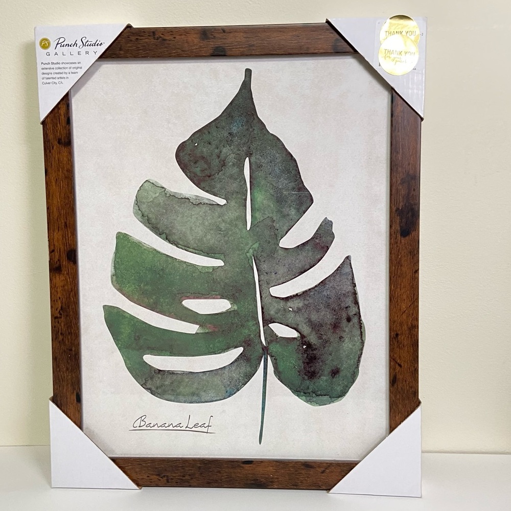 Monstera Wall Art in Wooden Frame